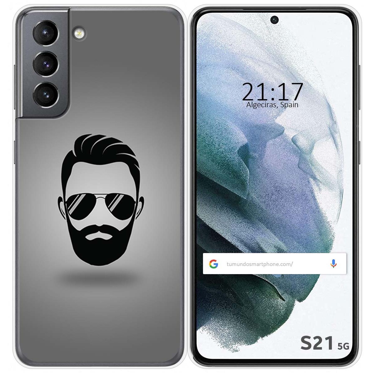 Funda Gel Tpu para Samsung Galaxy S21 5G diseño Barba Dibujos