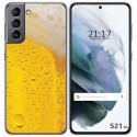 Funda Gel Tpu para Samsung Galaxy S21 5G diseño Cerveza Dibujos