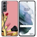 Funda Gel Tpu para Samsung Galaxy S21 5G diseño Brochas Dibujos