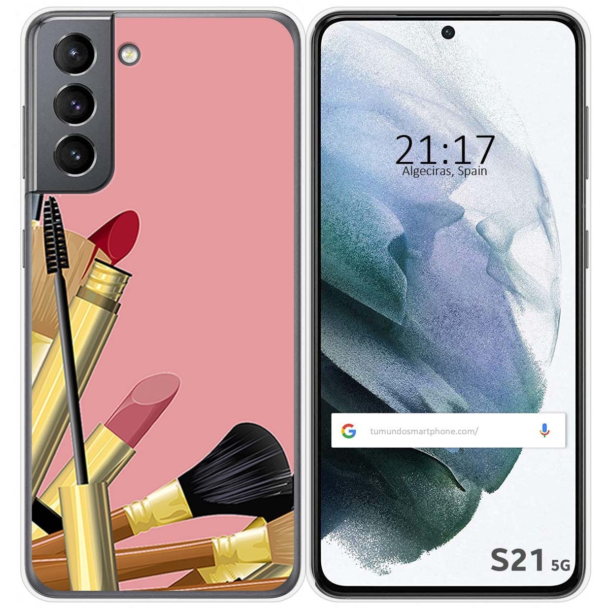 Funda Gel Tpu para Samsung Galaxy S21 5G diseño Brochas Dibujos