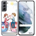 Funda Gel Tpu para Samsung Galaxy S21 5G diseño Café Dibujos