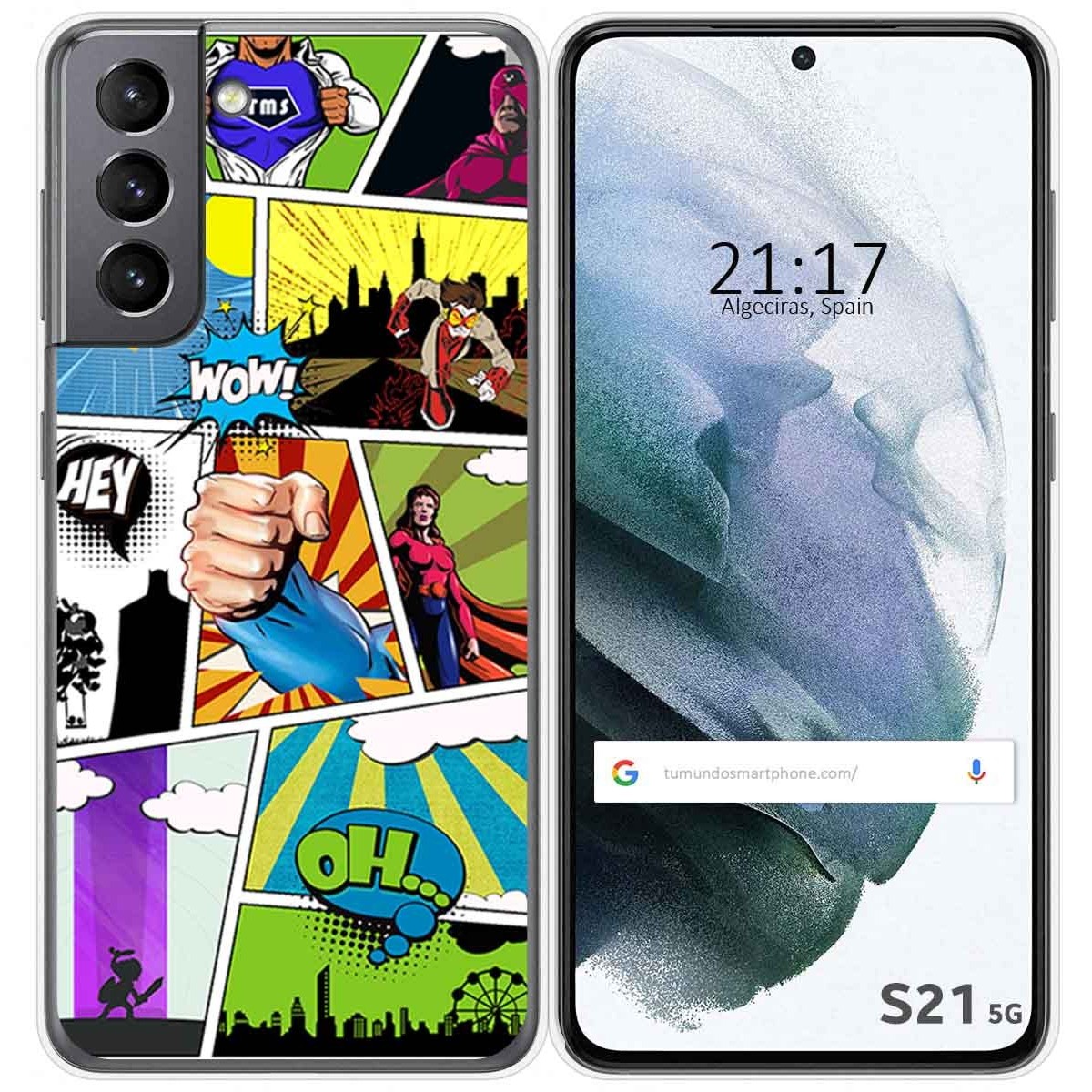 Funda Gel Tpu para Samsung Galaxy S21 5G diseño Comic Dibujos