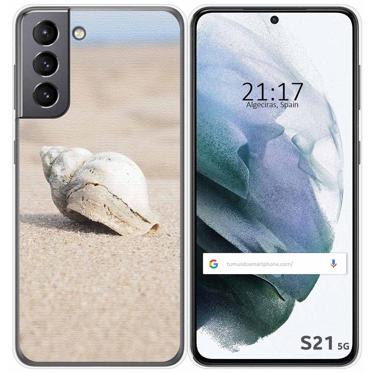 Funda Gel Tpu para Samsung Galaxy S21 5G diseño Concha Dibujos
