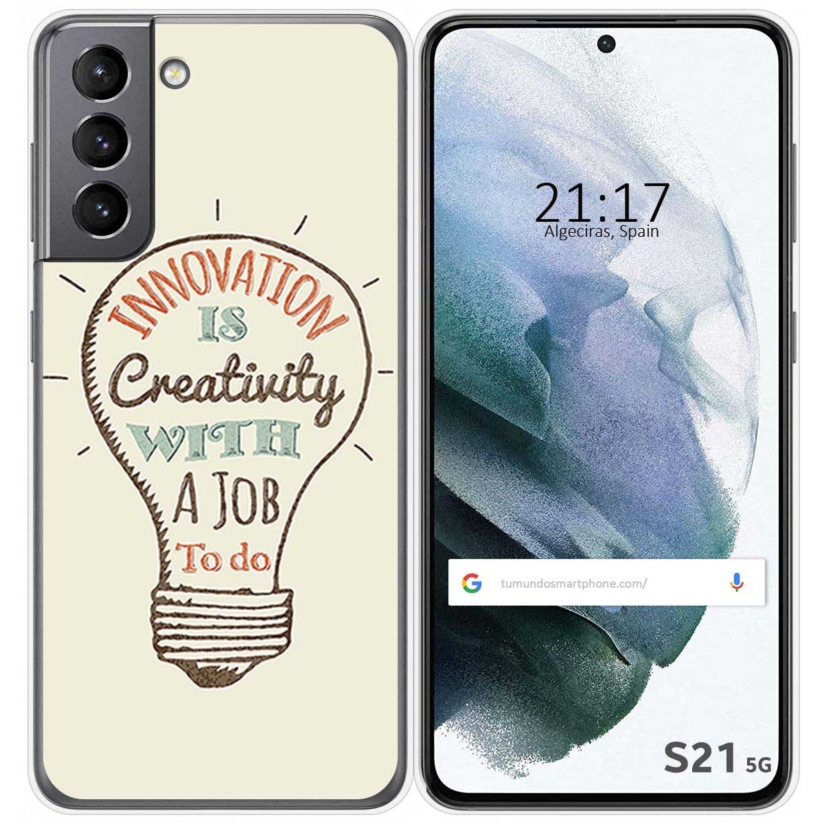 Funda Gel Tpu para Samsung Galaxy S21 5G diseño Creativity Dibujos
