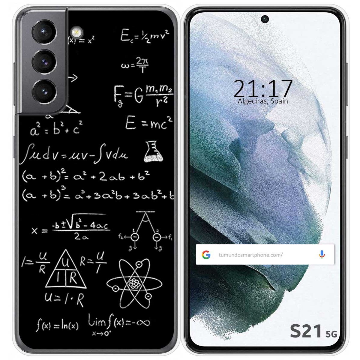 Funda Gel Tpu para Samsung Galaxy S21 5G diseño Formulas Dibujos