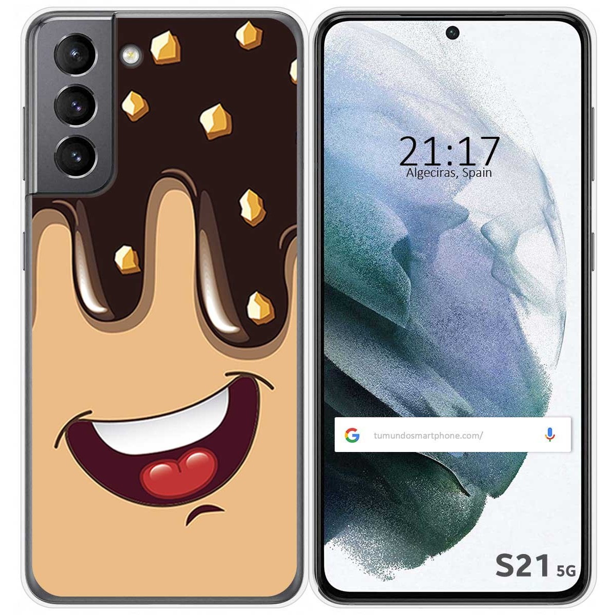 Funda Gel Tpu para Samsung Galaxy S21 5G diseño Helado Chocolate Dibujos