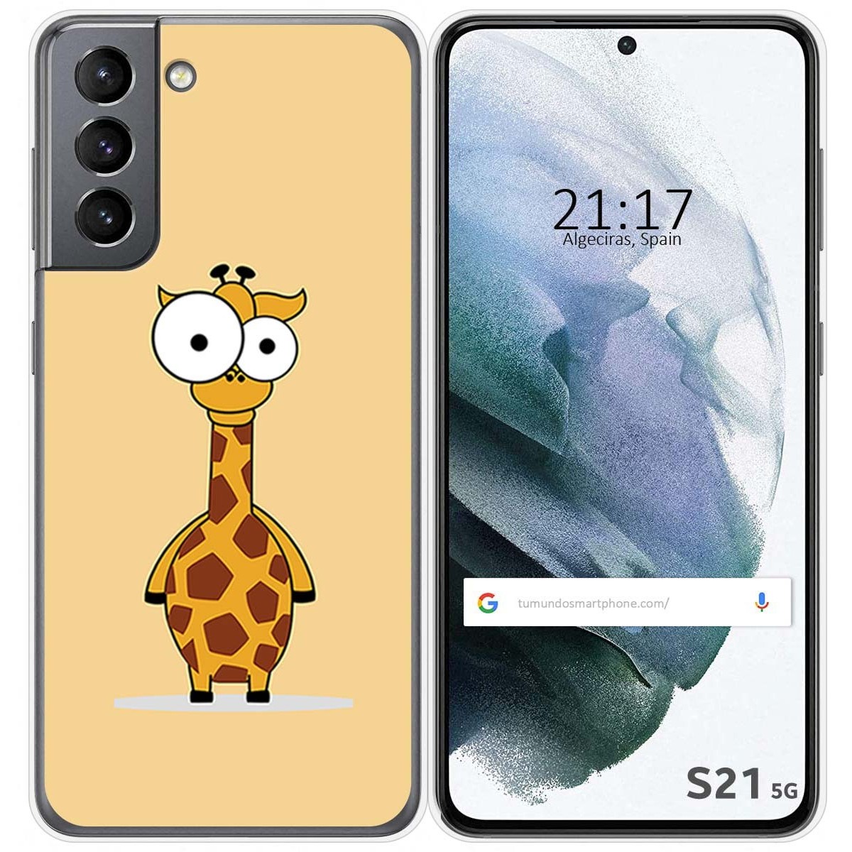 Funda Gel Tpu para Samsung Galaxy S21 5G diseño Jirafa Dibujos