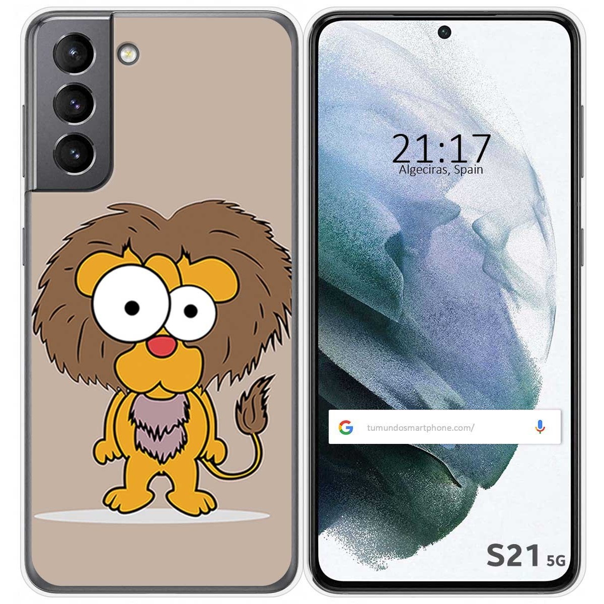 Funda Gel Tpu para Samsung Galaxy S21 5G diseño Leon Dibujos