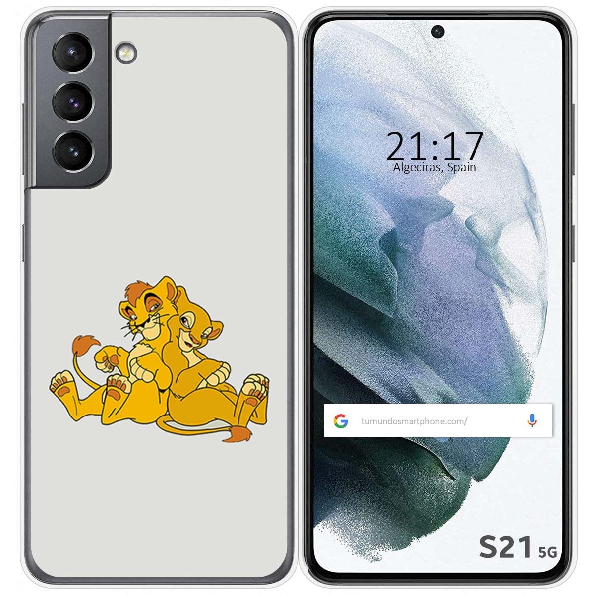Funda Gel Tpu para Samsung Galaxy S21 5G diseño Leones Dibujos
