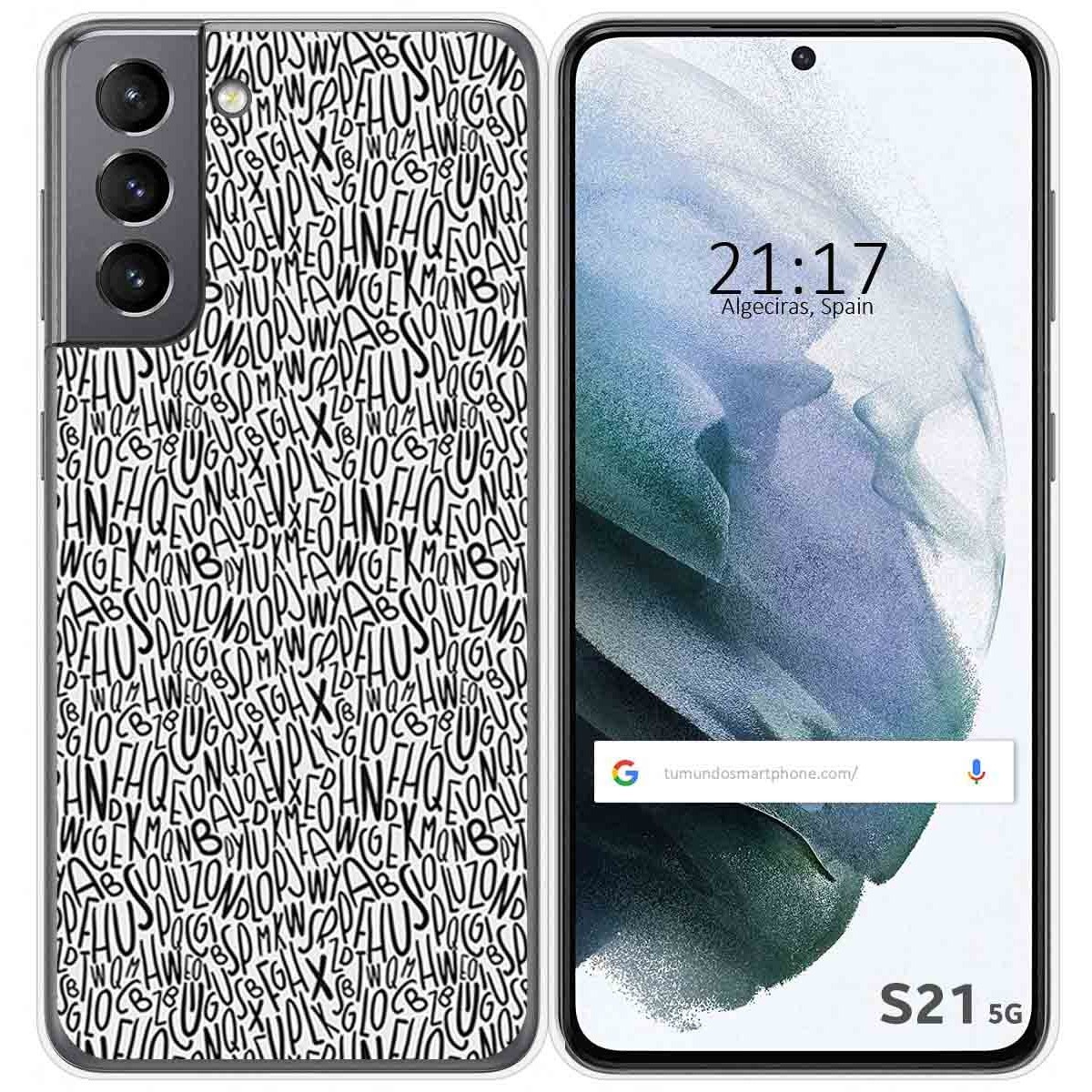Funda Gel Tpu para Samsung Galaxy S21 5G diseño Letras Dibujos