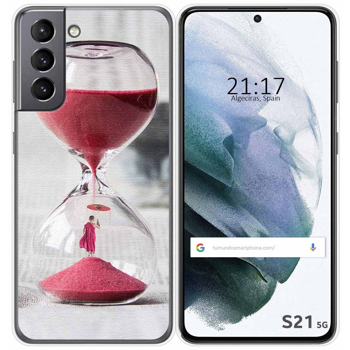 Funda Gel Tpu para Samsung Galaxy S21 5G diseño Reloj Dibujos