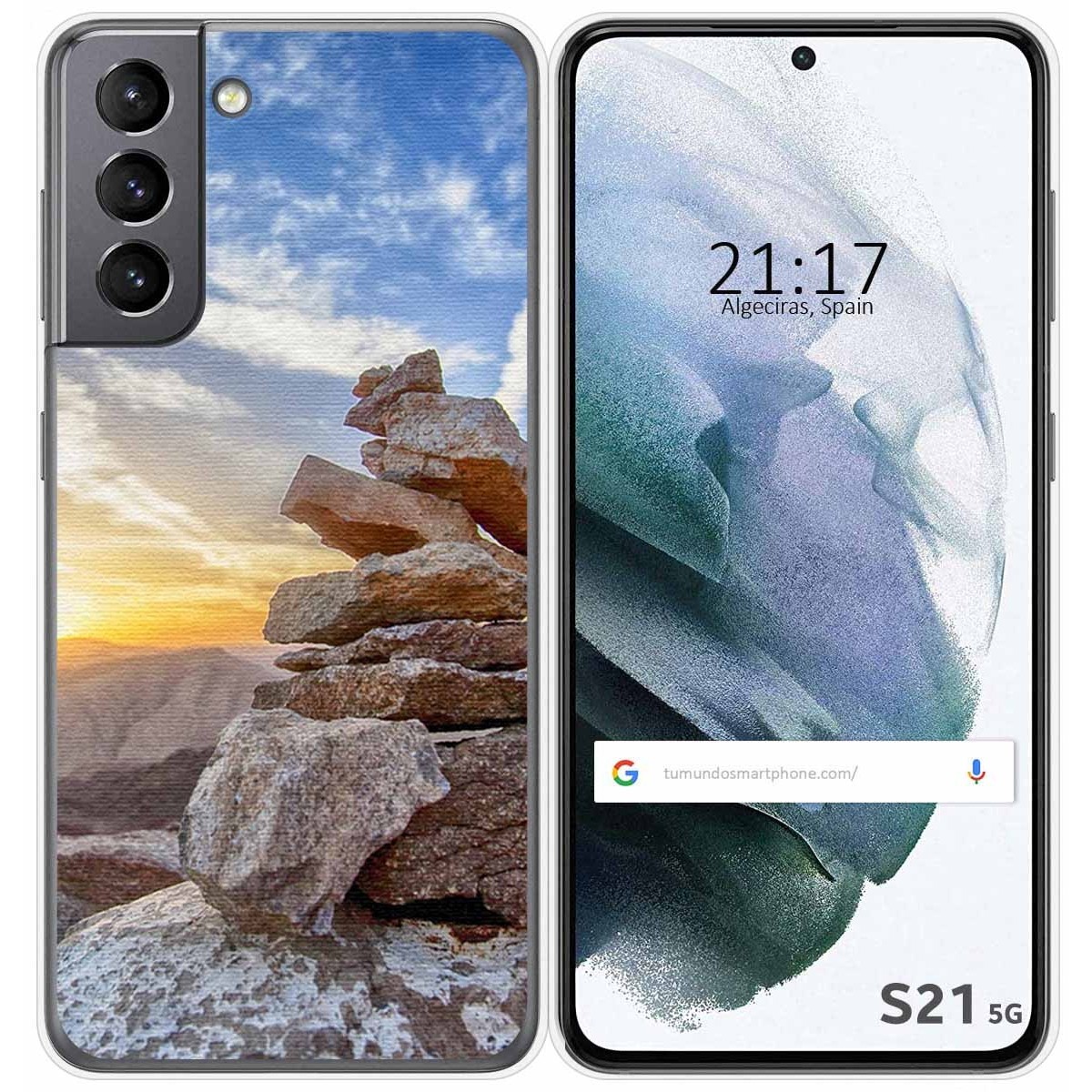 Funda Gel Tpu para Samsung Galaxy S21 5G diseño Sunset Dibujos