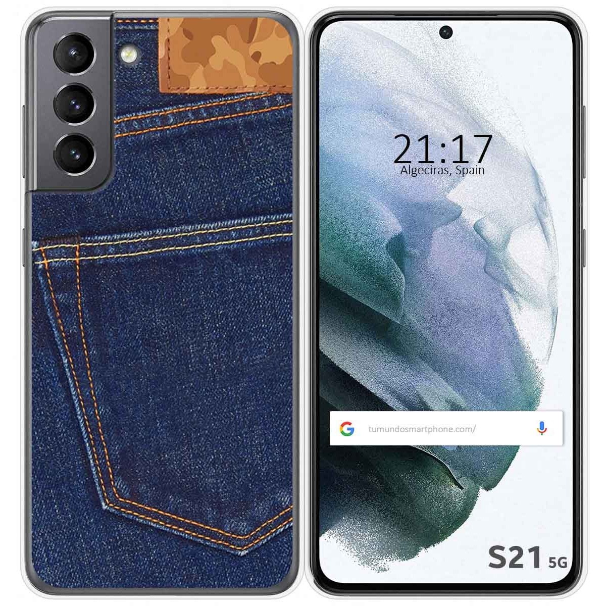 Funda Gel Tpu para Samsung Galaxy S21 5G diseño Vaquero Dibujos