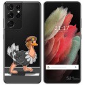 Funda Gel Transparente para Samsung Galaxy S21 Ultra 5G diseño Avestruz Dibujos