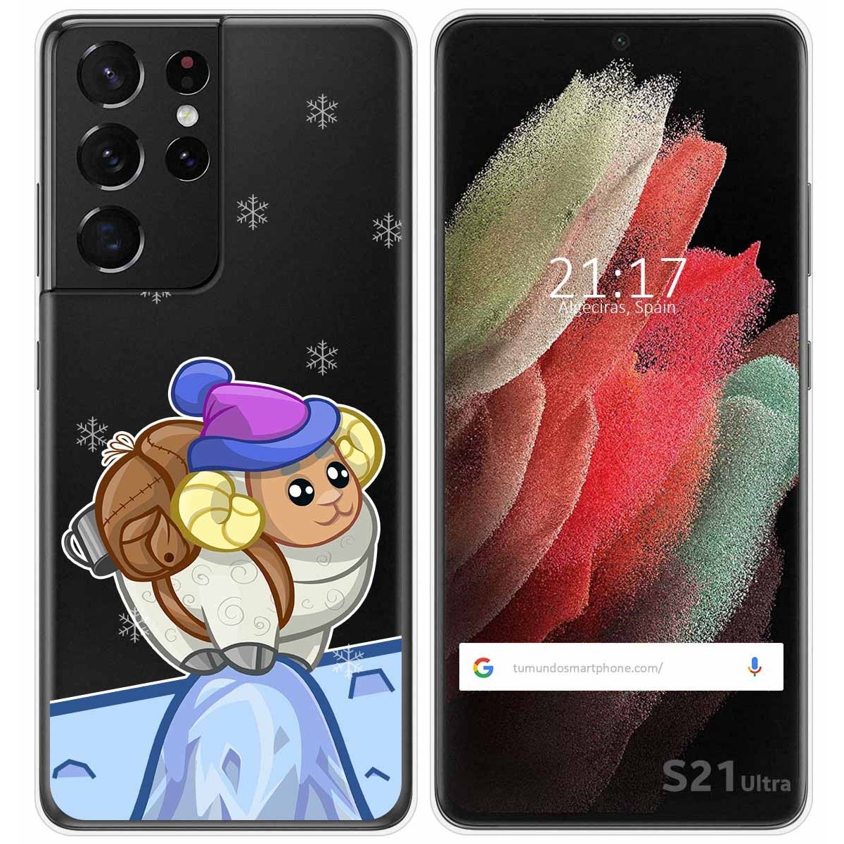 Funda Gel Transparente para Samsung Galaxy S21 Ultra 5G diseño Cabra Dibujos