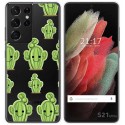 Funda Gel Transparente para Samsung Galaxy S21 Ultra 5G diseño Cactus Dibujos