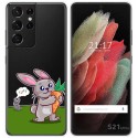 Funda Gel Transparente para Samsung Galaxy S21 Ultra 5G diseño Conejo Dibujos