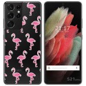 Funda Gel Transparente para Samsung Galaxy S21 Ultra 5G diseño Flamenco Dibujos