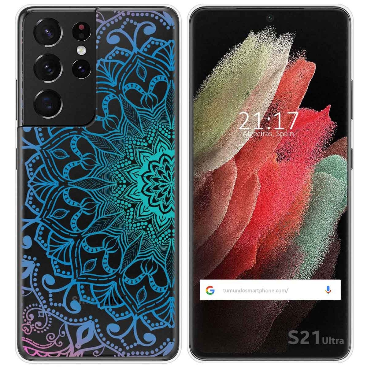 Funda Gel Transparente para Samsung Galaxy S21 Ultra 5G diseño Mandala Dibujos