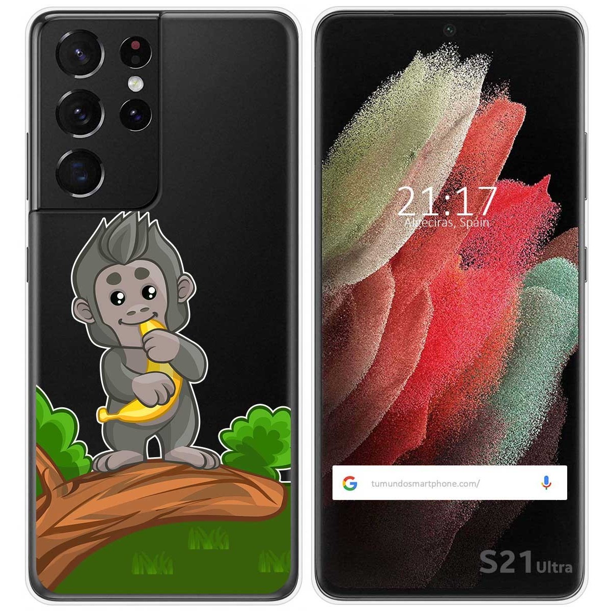 Funda Gel Transparente para Samsung Galaxy S21 Ultra 5G diseño Mono Dibujos