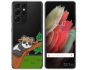 Funda Gel Transparente para Samsung Galaxy S21 Ultra 5G diseño Panda Dibujos