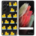 Funda Gel Transparente para Samsung Galaxy S21 Ultra 5G diseño Pato Dibujos