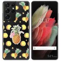 Funda Gel Transparente para Samsung Galaxy S21 Ultra 5G diseño Piña Dibujos