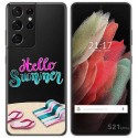 Funda Gel Transparente para Samsung Galaxy S21 Ultra 5G diseño Summer Dibujos