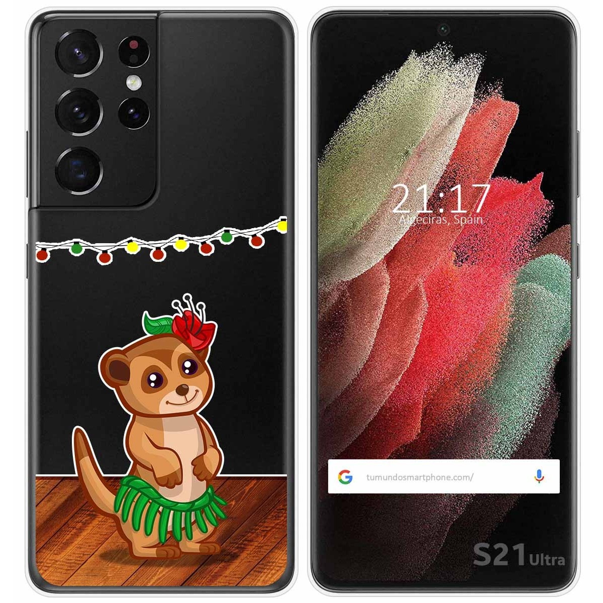 Funda Gel Transparente para Samsung Galaxy S21 Ultra 5G diseño Suricata Dibujos