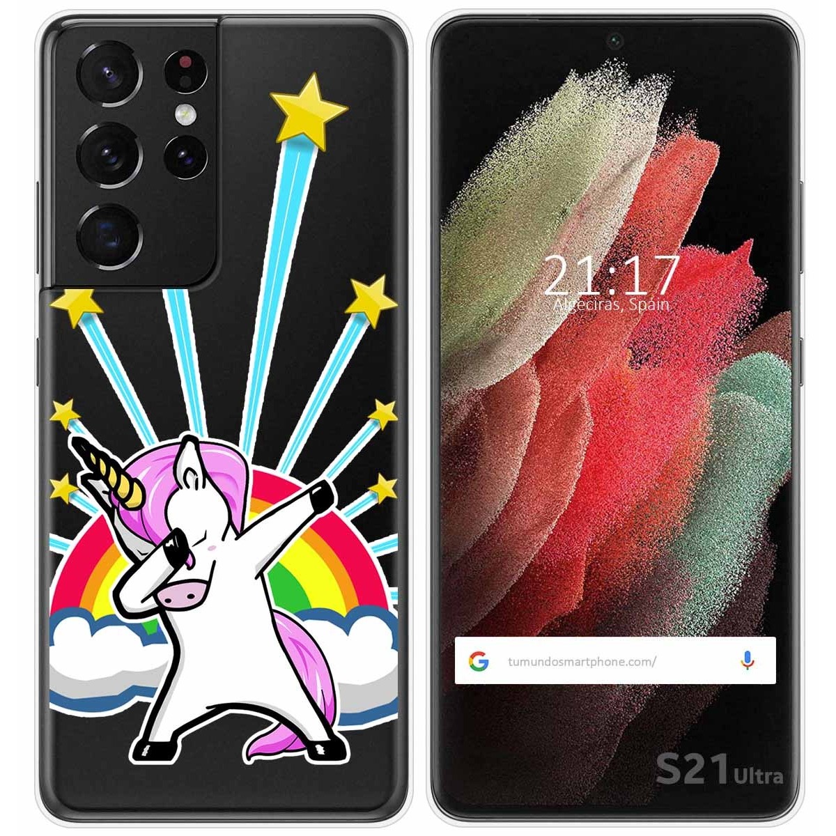 Funda Gel Transparente para Samsung Galaxy S21 Ultra 5G diseño Unicornio Dibujos