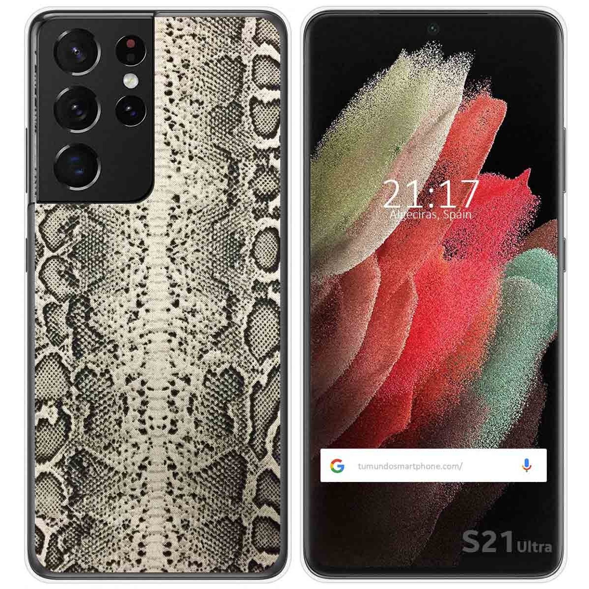 Funda Gel Tpu para Samsung Galaxy S21 Ultra 5G diseño Animal 01 Dibujos