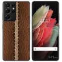Funda Gel Tpu para Samsung Galaxy S21 Ultra 5G diseño Cuero 01 Dibujos