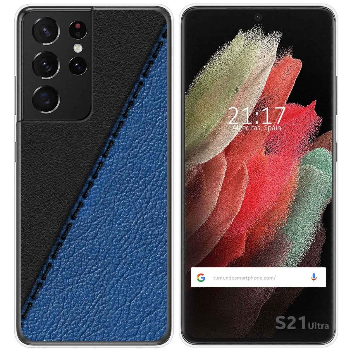 Funda Gel Tpu para Samsung Galaxy S21 Ultra 5G diseño Cuero 02 Dibujos