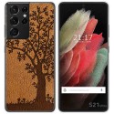 Funda Gel Tpu para Samsung Galaxy S21 Ultra 5G diseño Cuero 03 Dibujos