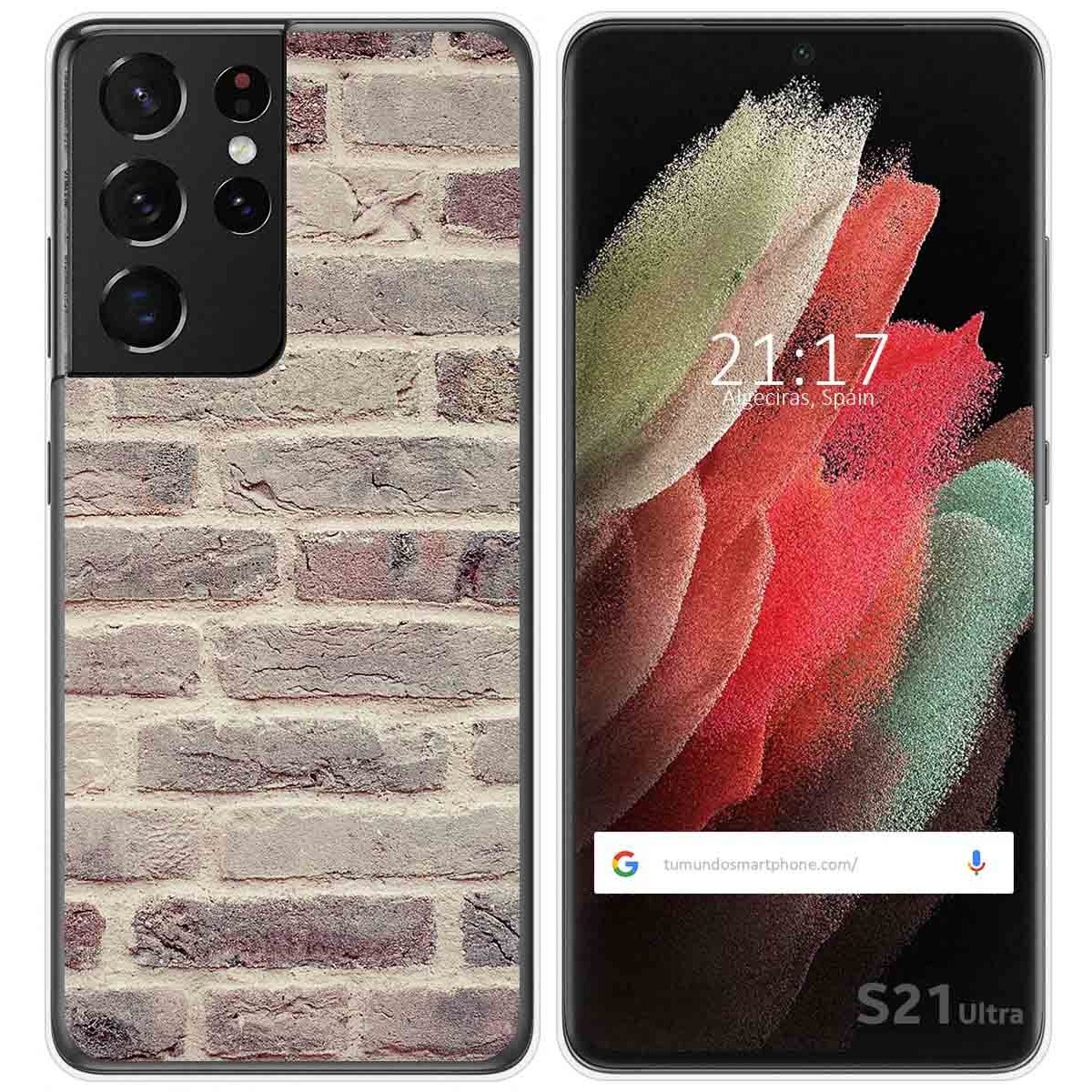 Funda Gel Tpu para Samsung Galaxy S21 Ultra 5G diseño Ladrillo 01 Dibujos