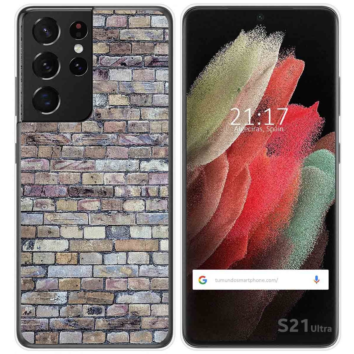 Funda Gel Tpu para Samsung Galaxy S21 Ultra 5G diseño Ladrillo 02 Dibujos