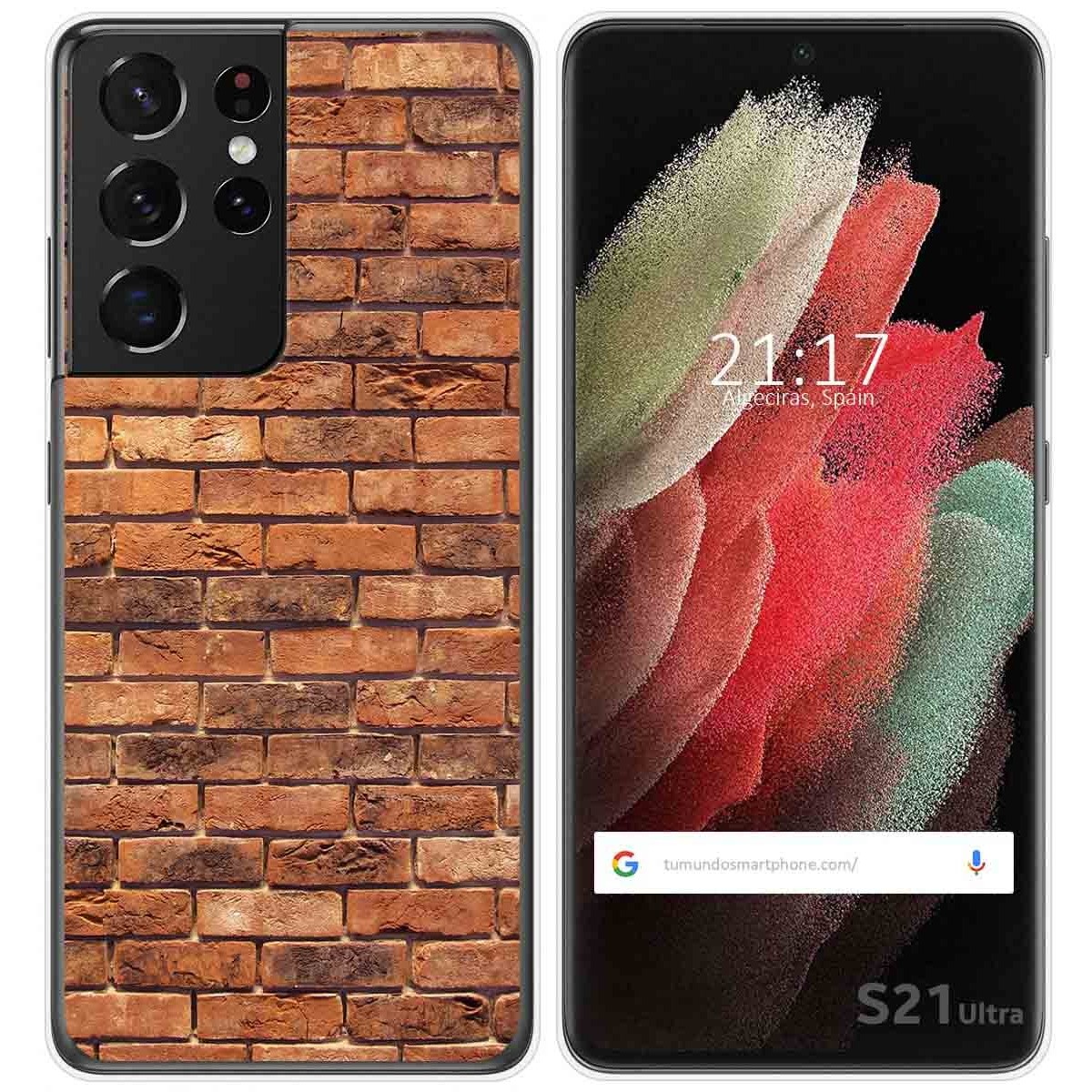 Funda Gel Tpu para Samsung Galaxy S21 Ultra 5G diseño Ladrillo 04 Dibujos