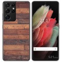Funda Gel Tpu para Samsung Galaxy S21 Ultra 5G diseño Madera 03 Dibujos