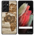 Funda Gel Tpu para Samsung Galaxy S21 Ultra 5G diseño Madera 07 Dibujos