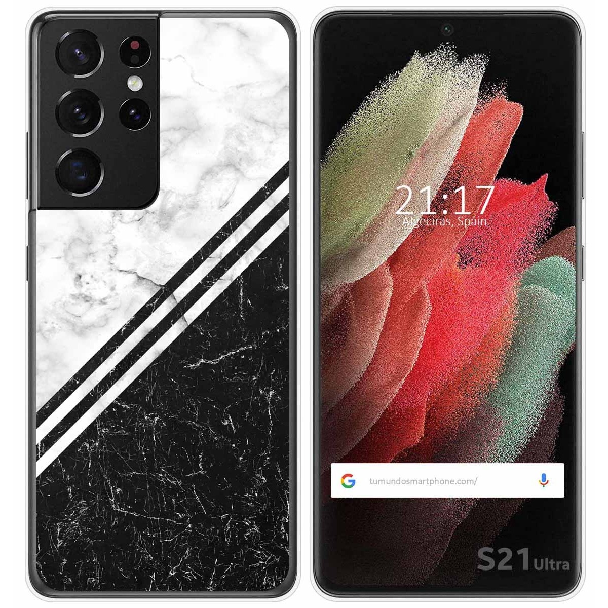 Funda Gel Tpu para Samsung Galaxy S21 Ultra 5G diseño Mármol 01 Dibujos