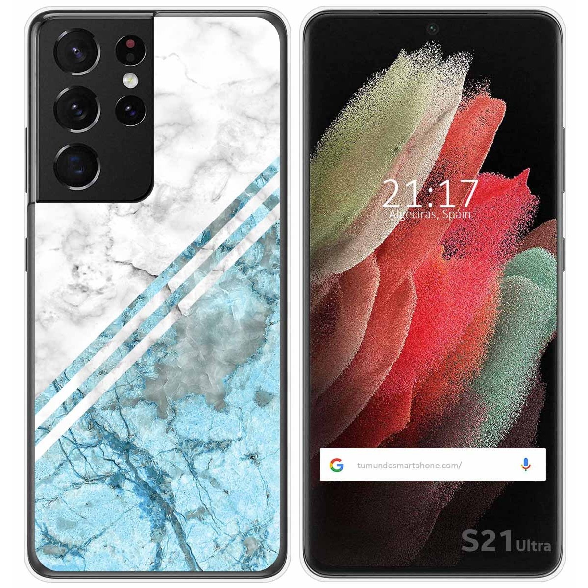 Funda Gel Tpu para Samsung Galaxy S21 Ultra 5G diseño Mármol 02 Dibujos
