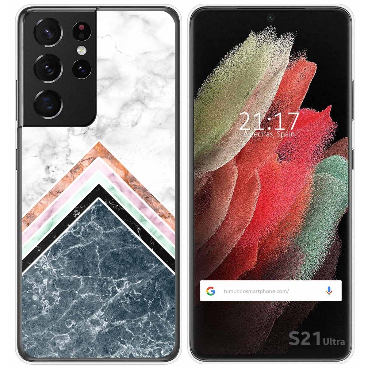 Funda Gel Tpu para Samsung Galaxy S21 Ultra 5G diseño Mármol 05 Dibujos