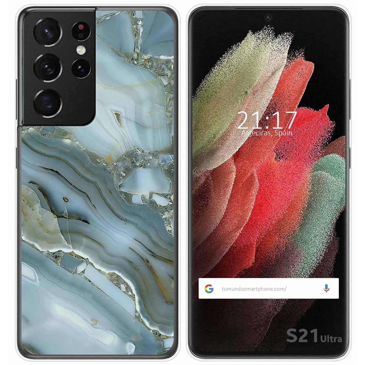 Funda Gel Tpu para Samsung Galaxy S21 Ultra 5G diseño Mármol 09 Dibujos