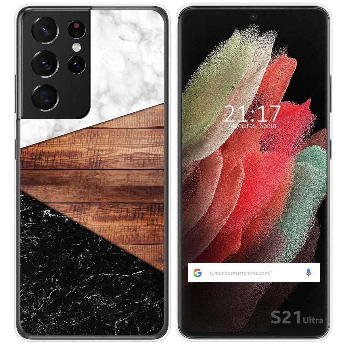 Funda Gel Tpu para Samsung Galaxy S21 Ultra 5G diseño Mármol 11 Dibujos