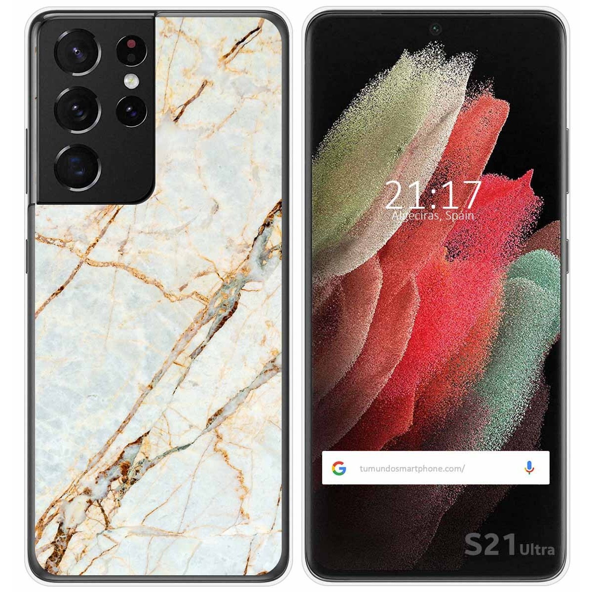 Funda Gel Tpu para Samsung Galaxy S21 Ultra 5G diseño Mármol 13 Dibujos