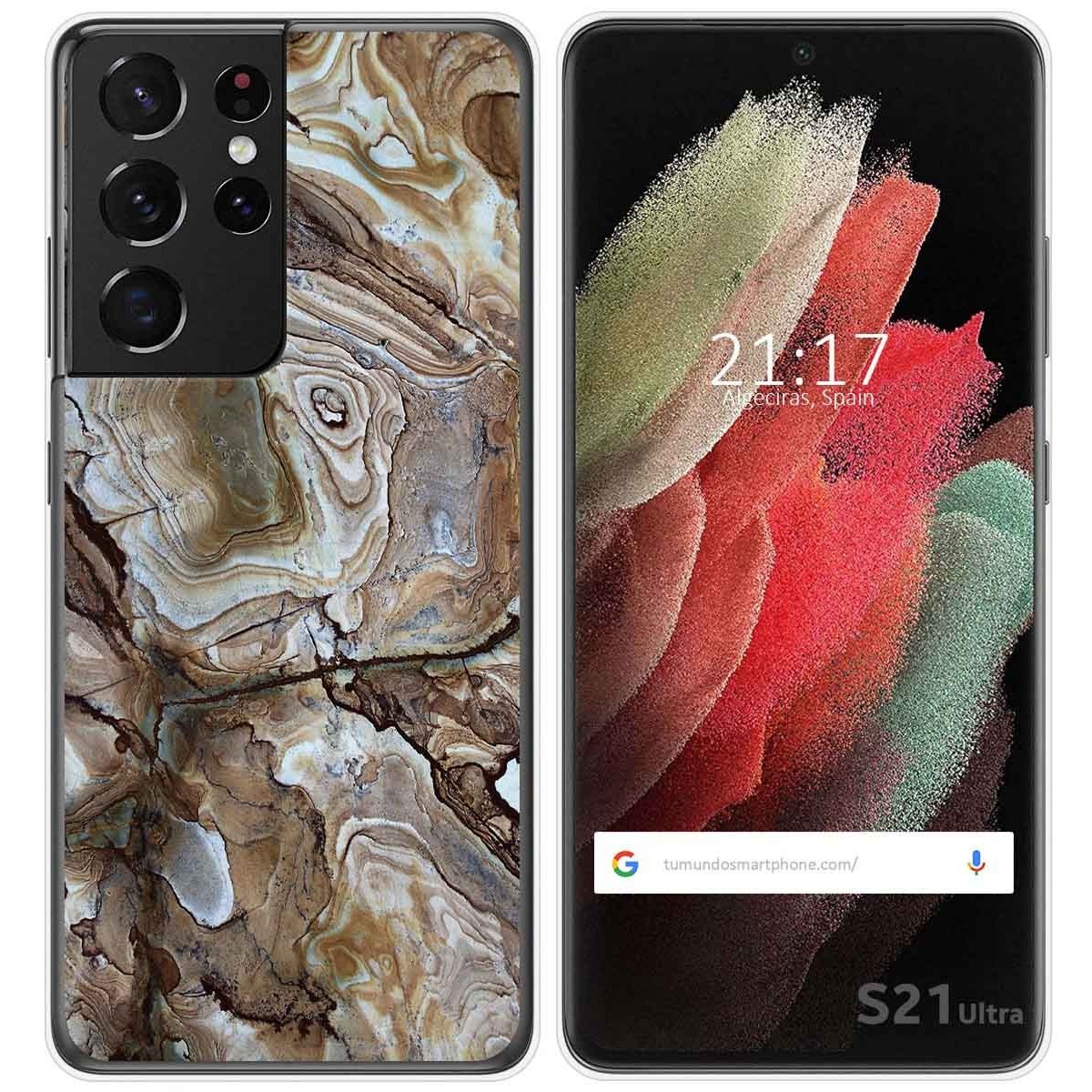 Funda Gel Tpu para Samsung Galaxy S21 Ultra 5G diseño Mármol 14 Dibujos