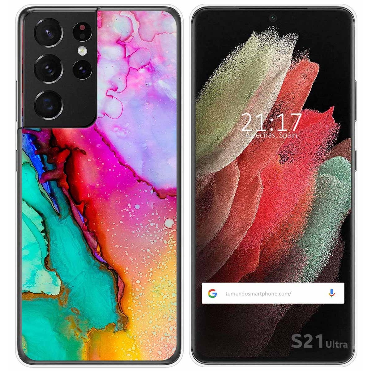 Funda Gel Tpu para Samsung Galaxy S21 Ultra 5G diseño Mármol 15 Dibujos