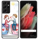 Funda Gel Tpu para Samsung Galaxy S21 Ultra 5G diseño Café Dibujos