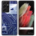 Funda Gel Tpu para Samsung Galaxy S21 Ultra 5G diseño Circuito Dibujos