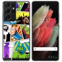 Funda Gel Tpu para Samsung Galaxy S21 Ultra 5G diseño Comic Dibujos